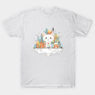 Cat Pet Animal Beauty Nature City Discovery T-Shirt